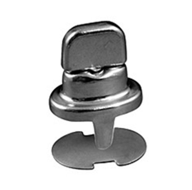 Curtain Fastener- Single 2 Prong With Plate